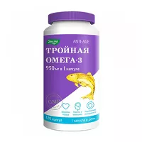 Изображение товара Эвалар Анти эйдж Тройная Омега-3 капсулы, №120