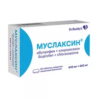 Изображение товара Муслаксин таблетки покрыт. п/о 400мг+500мг, №30