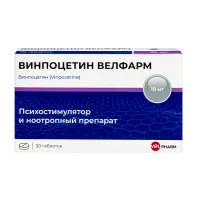 Изображение товара Винпоцетин Велфарм таблетки 10мг, №30