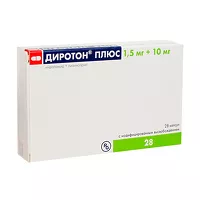 Изображение товара Диротон плюс капсулы с модиф. высвоб. 1,5мг+10мг, №28