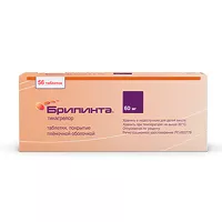 Изображение товара Брилинта таблетки покрыт. п/о 60мг, №56