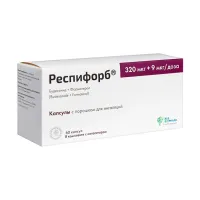 Изображение товара Респифорб капсулы с пор. д/ингал. 320мкг+9мкг/доза, №60, ПСК Фарма
