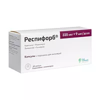 Изображение товара Респифорб капсулы с пор. д/ингал. 320мкг+9мкг/доза, №60, ПСК Фарма