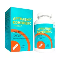 Изображение товара Артравир-комплекс-Тривиум капсулы 500мг+400мг, №120