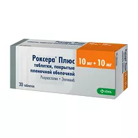 Изображение товара Роксера Плюс таблетки покрыт. п/о 10мг+10мг, №30
