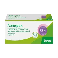 Изображение товара Лопирел таблетки покрыт. п/о 75мг, №28