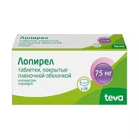 Изображение товара Лопирел таблетки покрыт. п/о 75мг, №28