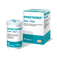 Изображение товара Престилол таблетки покрыт. п/о 5мг+5мг, №30 СЕРВЬЕ ИНДАСТРИЗ