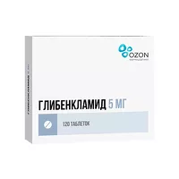 Изображение товара Глибенкламид таблетки 5мг, №120, Озон