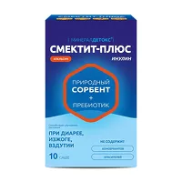 Изображение товара МинералДетокс Смектит+Плюс Инулин порошок д/пригот. р-ра д/приема внутрь апельсин, №10