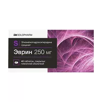 Изображение товара Эврин таблетки покрыт. п/о 250мг, №40 Гротекс