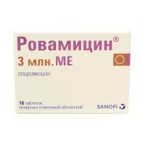 Изображение товара Ровамицин таблетки покрыт. п/о 3млн. МЕ, №10 Санофи