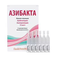 Изображение товара Азибакта капли глазные 15мг/г, 0,25г №6