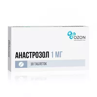 Изображение товара Анастрозол таблетки покрыт. п/о 1мг, №30 Озон