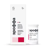 Изображение товара Эроффа таблетки покрыт. п/о 2,5мг+10мг, №30
