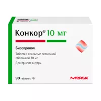 Изображение товара Конкор таблетки покрыт. п/о 10мг, №90