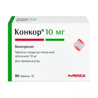 Изображение товара Конкор таблетки покрыт. п/о 10мг, №90