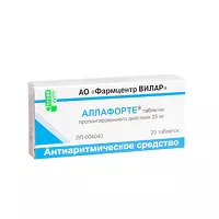 Изображение товара Аллафорте таблетки с пролонг. высвоб. 25мг, №20 Фармцентр Вилар