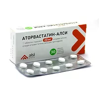 Изображение товара Аторвастатин-Алси таблетки покрыт. п/о 20мг, №30