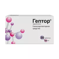 Изображение товара Гептор таблетки кишечнораств. покрыт. п/о 400мг, №20