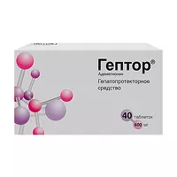 Изображение товара Гептор таблетки кишечнораств. покрыт. п/о 400мг, №40