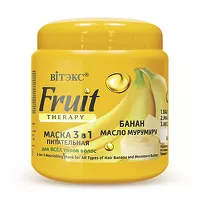 Изображение товара Вiтэкс Fruit Therapy маска питательная 3в1 для всех типов волос банан, масло мурумуру, 450мл