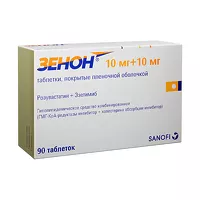 Изображение товара Зенон таблетки покрыт. п/о 10мг+10мг, №90