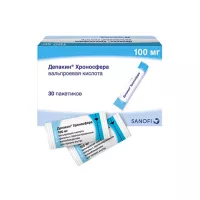 Изображение товара Депакин Хроносфера гранулы с пролонг. высвобожд. д/приема внутрь 100мг, №30 Санофи