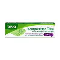 Изображение товара Клотримазол-Тева крем д/наружн. прим. 1%, 30г Меркле