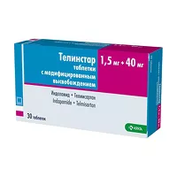 Изображение товара Телинстар таблетки с модиф. высвоб. 1,5мг+40мг, №30