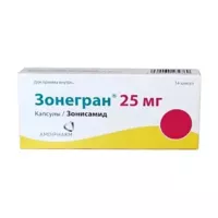Изображение товара Зонегран капсулы 25мг, №14