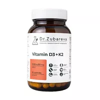 Изображение товара Dr.Zubareva Витамин Д3 2000 МЕ+K2 капсулы, №90