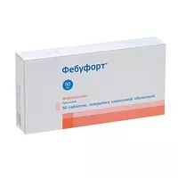 Изображение товара Фебуфорт таблетки покрыт. п/о 80мг, №30 Изварино Фарма