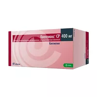 Изображение товара Квентиакс СР таблетки с пролонг. высвоб. покрыт. п/о 400мг, №60 КРКА