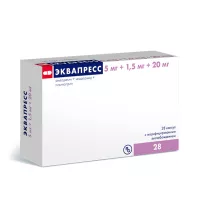 Изображение товара Эквапресс капсулы с модиф. высвоб. 5мг+1,5мг+20мг, №28 Гедеон Рихтер