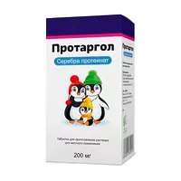 Изображение товара Протаргол таблетки д/приг.р-ра д/местн.прим. 200мг, №1+растворитель 10мл Фармвилар