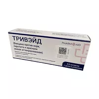 Изображение товара Вакцина Тривэйд лиофилизат д/пригот. р-ра д/инъекций 0,5мл/доза, №1фл.+ раств.0,5мл
