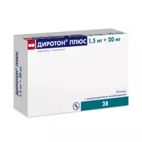 Изображение товара Диротон плюс капсулы с модиф. высвоб. 1,5+20мг, №28