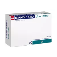 Изображение товара Диротон Плюс капсулы с модиф. высвоб. 1,5+20мг, №28