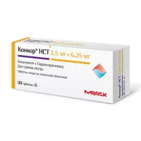 Изображение товара Конкор НСТ таблетки покрыт. п/о 2,5мг+6,25мг, №30