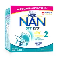 Изображение товара Nestle NAN 2 OPTIPRO сухая молочная смесь (6+мес), 1050г