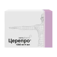 Изображение товара Церепро раствор д/в/в и в/м введ. 250мг/мл, 4мл №5, Верофарм ООО