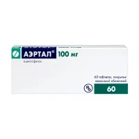 Изображение товара Аэртал таблетки покрыт. п/о 100мг, №60, Гедео Рихтер ОАО