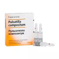 Изображение товара Пульсатилла композитум раствор д/в/м введ. гомеопатический 2,2мл, №5, Хеель ГМБХ