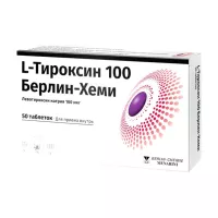 Изображение товара L-Тироксин 100 Берлин-Хеми таблетки 100мкг, №50