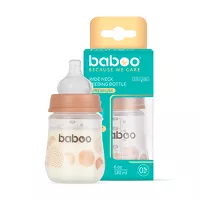 Изображение товара Baboo бутылочка для кормления широкая с силиконовой соской (0+), 180мл