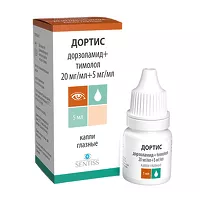 Изображение товара Дортис капли глазные 20мг/мл+5мг/мл, 5мл