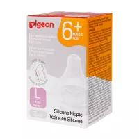 Pigeon соска силиконовая для детской бутылочки, размер L (6+ мес), №2