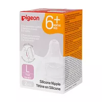 Изображение товара Pigeon соска силиконовая для детской бутылочки, размер L (6+ мес), 2шт