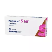 Изображение товара Корнам таблетки 5мг, №20